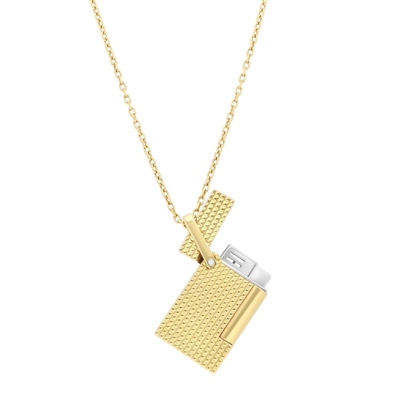 Accendino S.T. Dupont con collana testa di diamante