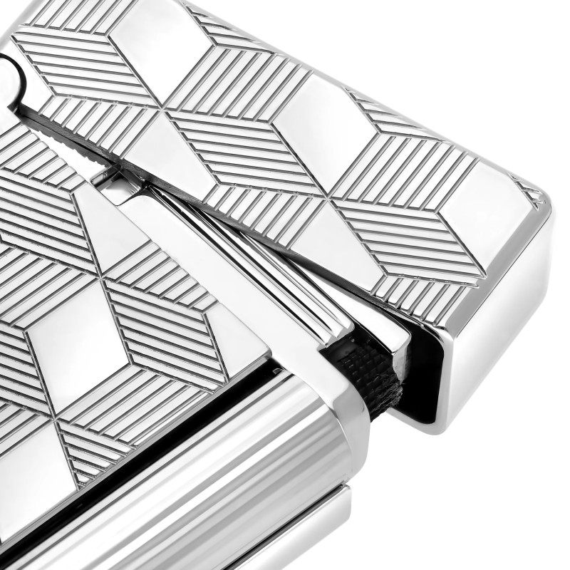 Accendino S.T. Dupont Initial Guillochè Argento