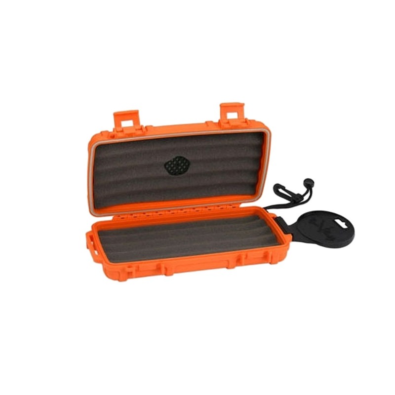 Umidificatore da viaggio Cigar Caddy 5 sigari Orange