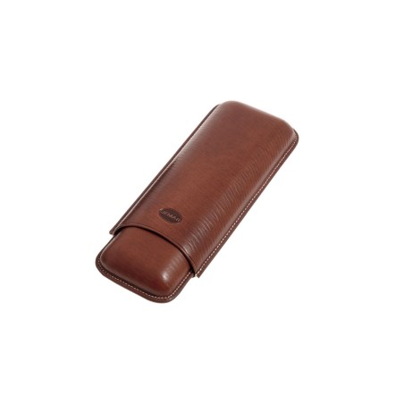 Portasigari liscio Jemar in cuoio da 2 sigari Ring 67 497/2 Marrone