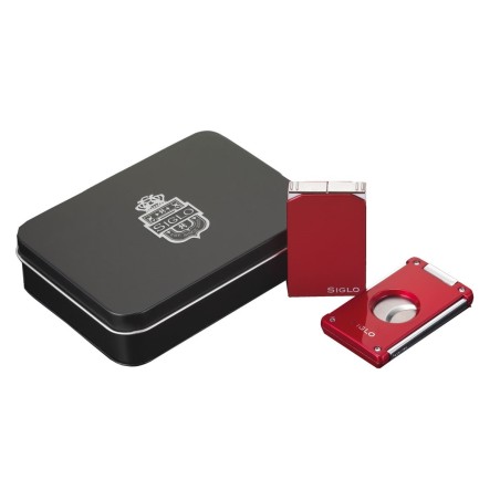 Set Accendini & Tagliasigari Siglo Vibrant Red