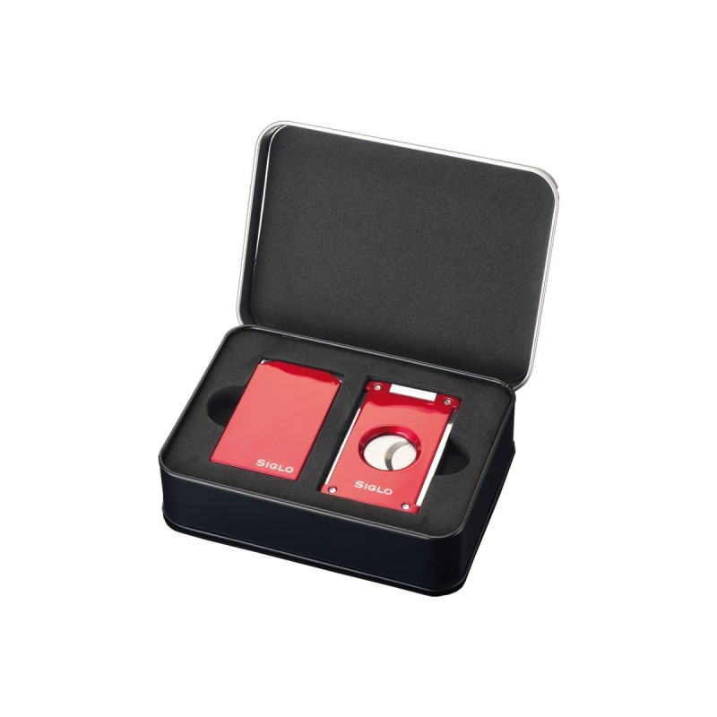 Set Accendini & Tagliasigari Siglo Vibrant Red