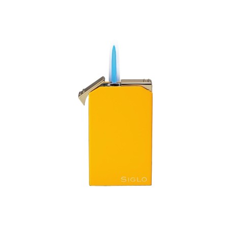 Accendino per sigaro a doppia fiamma Siglo Twin Checkers Yellow