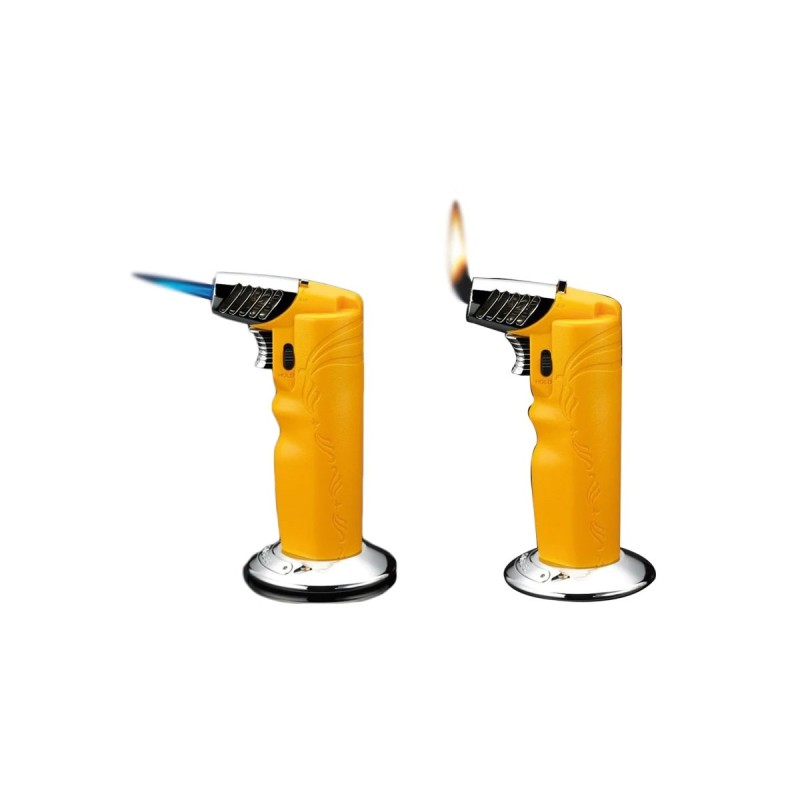Accendino per sigaro a torcia da tavolo ovale Siglo Cohiba Yellow